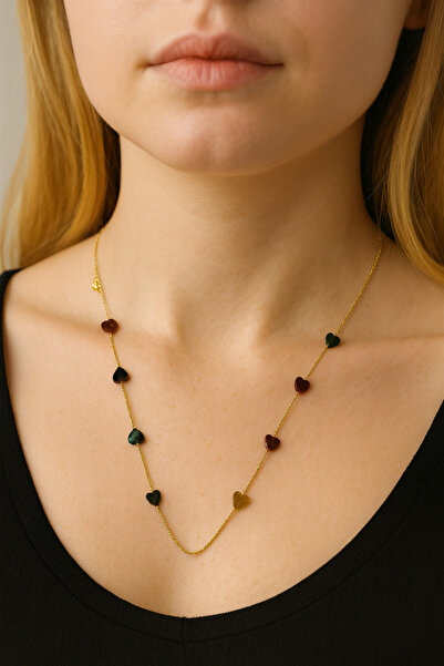 LOVELOTUS Kolye Hint Akik Doğal Taş Kolye