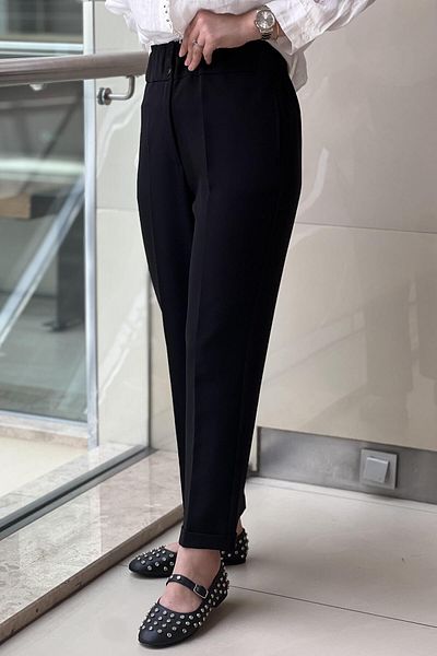 sentez giyim Synthesis Elastic Waist Thin Double Leg Pants