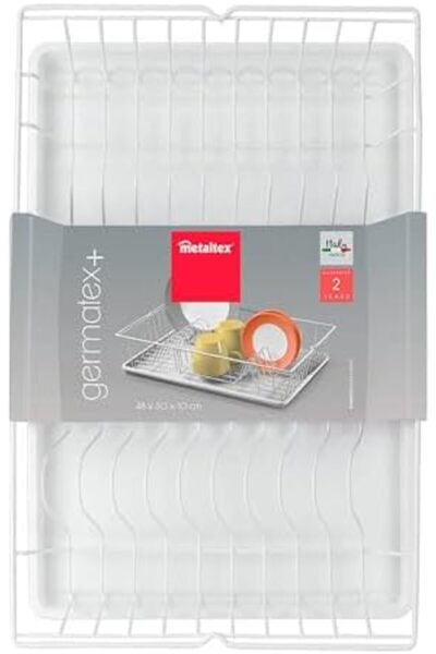 STOREMAX Sellbuyst Dish Drainer'Germatex' with Tray, White, Standard Trendy 266450