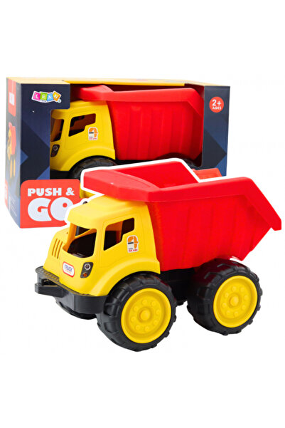 REBELS Large Dump Truck for Kids - Construction Vehicle for Sand, Red-Yellow