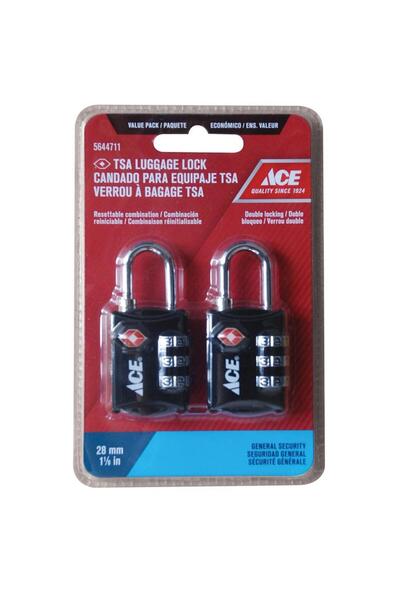 ACE 3 Dial Combination Luggage Padlock (5.9 x 2.8 x 1.4 cm)