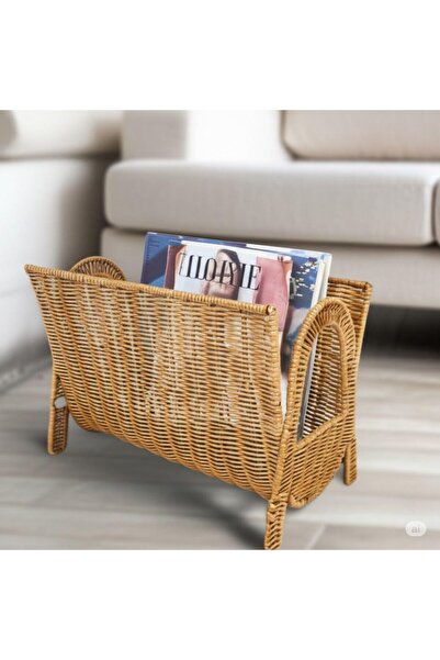 STOREMAX PRStoRe Wicker Serisi Hasır Örme Vintage Retro Tasarım Gazetelik StorePR 1063348