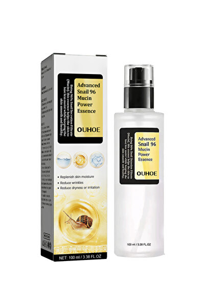 ouhoe خلاصة الحلزون لإصلاح البشرة بنسبة 96%، سيروم مرطب للوجه بخلاصة الحلزون، يقلل التجاعيد والجفاف 100 مل