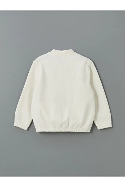 LC Waikiki LCW KidsEkru Basic Erkek Çocuk Fermuarlı Sweatshirt