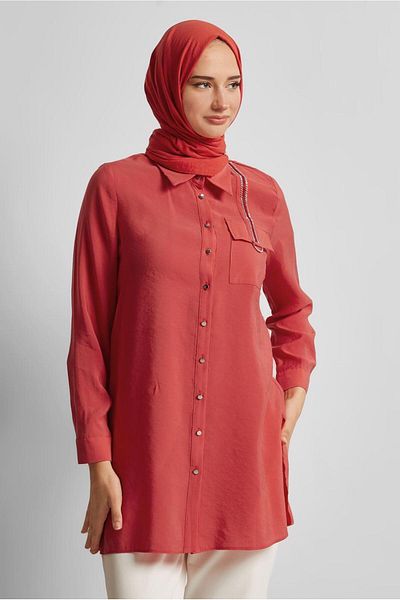 Alvina Shirt Collar Tunic 45623