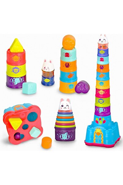 Toybox Baby Stacking Educational Toys, Nesting Cups & Shape Sorter Bath Toys,...