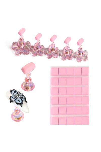 Choice Sets 5/30pcs/Set Magnetic Nail Holder False Nail Tip Practice Stand Cr...