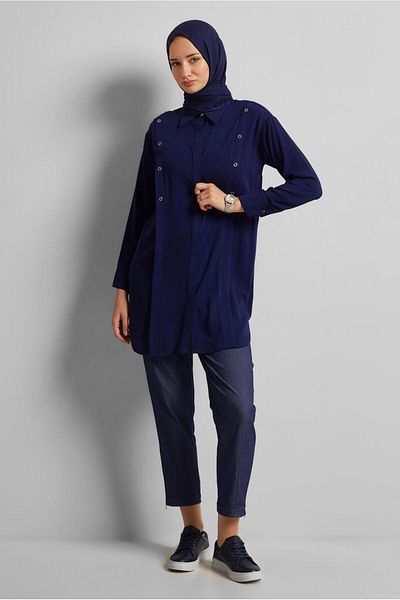 Alvina Shirt Collar Tunic 45328