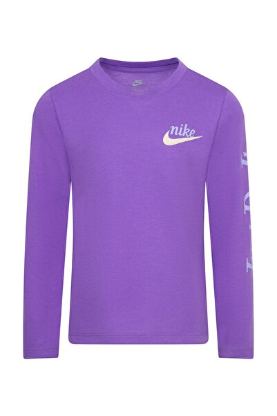 Nike Viscose Blend Full Sleeves Graphic T-Shirt - Black Raspberry