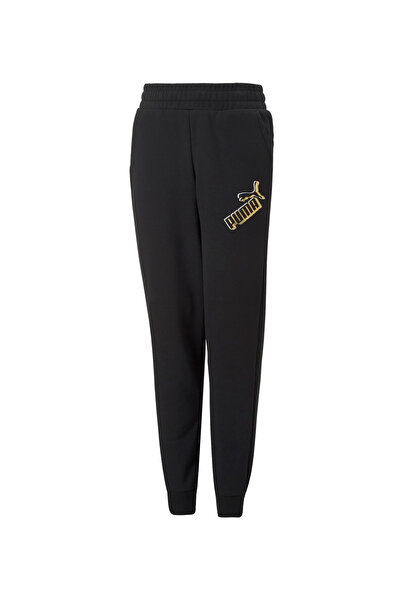 Puma بنطال رياضي بشعار أساسي - أسود