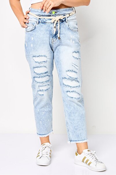 Desigual Women Regular Fit Washed Stretchable Jeans, Blue