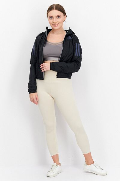 adidas Women Sportswear Fit Long Sleeves Running Jacket, Black