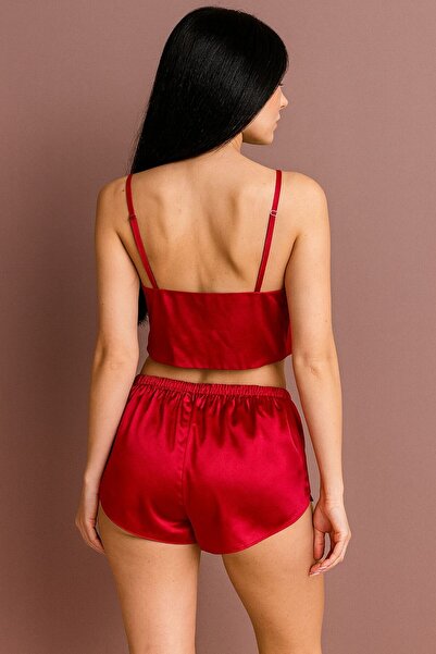 Nightlight kadın saten şortlu pijama takımı