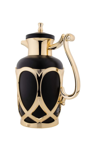 ALSAIF Al Saif Set of Thermoses for Tea and Coffee - Black/Gold
