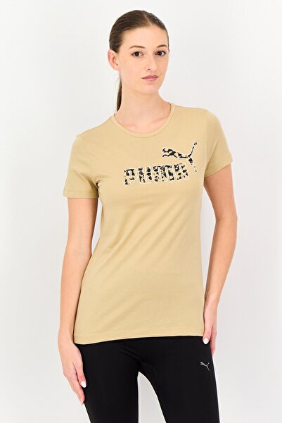 Puma Women Sportswear Fit Short Sleeve Outdoor Top, Beige