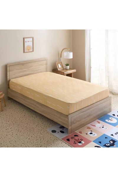 Home Box Joy Slumber Poppin Twin Microfibre Fitted Sheet - 120x200+25 cm