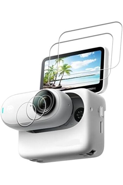 O Ozone واقي شاشة LCD وعدسة كاميرا Insta360 GO 3 | واقي شاشة من الزجاج المقوى | شفاف