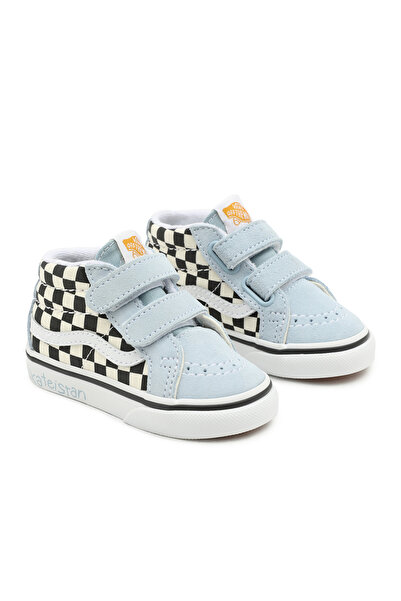 Vans TD SK8 Mid Reissue Checker Board Shoes - Blue