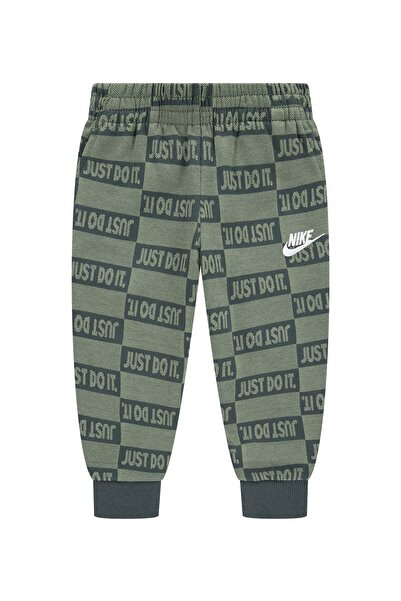 Nike Cotton Blend Just Do It All Over Printed and Logo Embroidered Joggers - ...