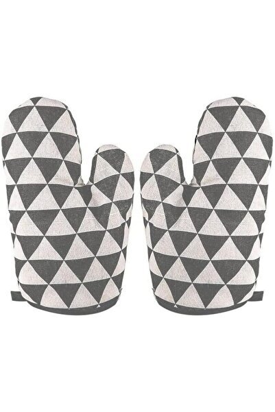 O Ozone قفازات فرن قطنية، قفازات طهي مقاومة للحرارة لحمل الأواني | نقش رمادي