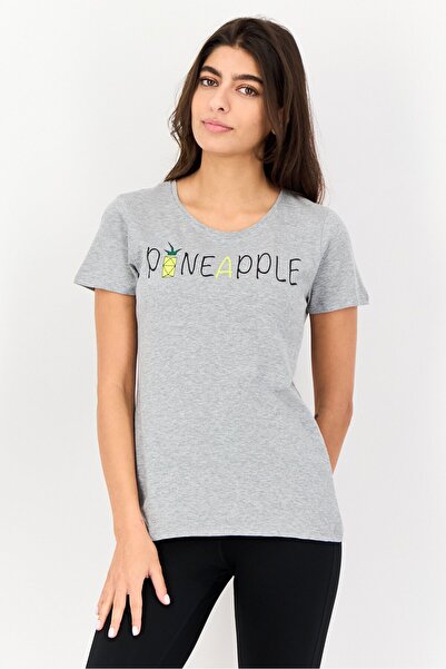 Zivame قميص نوم روزالين للنساء، قطعتين، برقبة دائرية، مطبوع عليه رسومات جرافي...