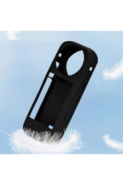 O Ozone Case for Insta360 X4 | Silicone Carrying Case with Guards Lens Cover Cap -Black