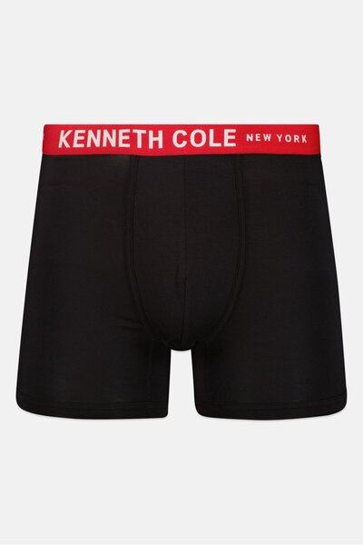 Kenneth Cole Men 2 Pack Brand Logo Trunks, Black