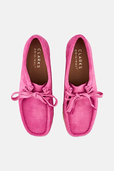 CLARKS Women Standard Wallabee Lace Up Shoes, Pink