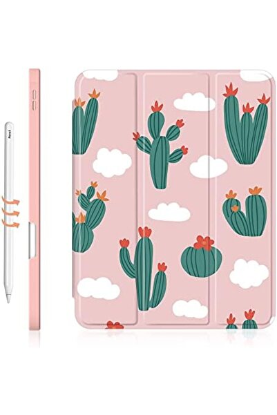 O Ozone جراب iPad 10.2 / Air 3 10.5 2019 | جراب واقٍ مقاوم للصدمات من مادة TPU الناعمة بنقشة زهور | وردي