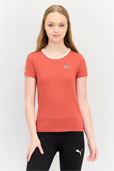 Puma Women Sportswear Fit Short Sleeve Outdoor T-Shirt, Red