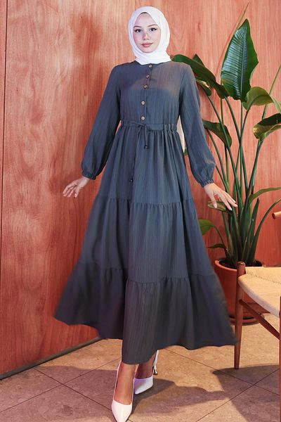 hafsamina Elisa Smoked Button Dress Hm2805