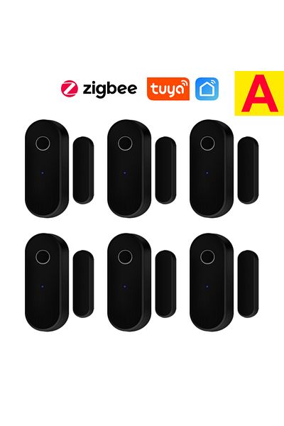 Choice1 Option A Tuya Smart Zigbee Door Sensor Door Window Open Close Detector Black Smart Home Security Sys