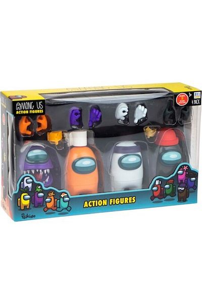 AMONG US Set 4 figurine si accesorii Among Us, inaltime 14 cm