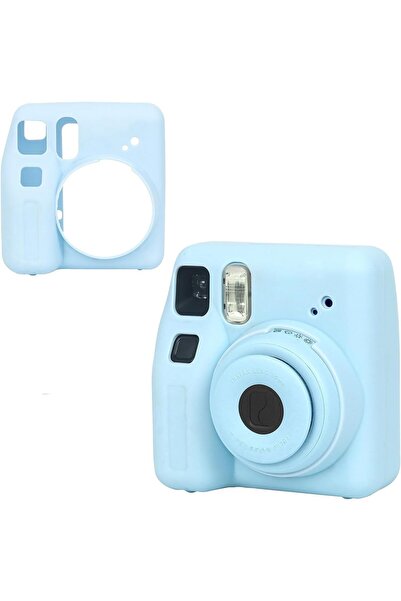 O Ozone جراب سيليكون لكاميرا فوجي فيلم إنستاكس ميني إس إي الفورية، أزرق