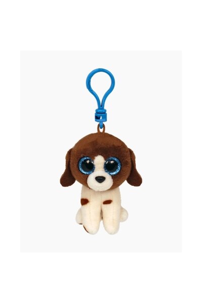 TY Plus Keychain 8.5cm Boos Muddles Brown and White Dog