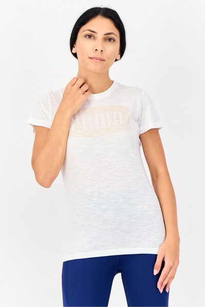 Puma Women Sportswear Fit Short Sleeve Outdoor T-shirt, White