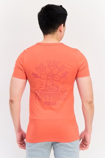 Puma Men Slim Fit Short Sleeves Outdoor T-Shirt, Red