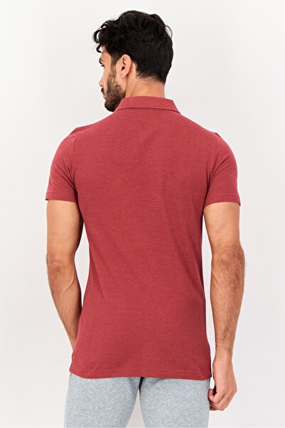 Puma Men Slim Fit Short Sleeves Outdoor Polo Shirt, Pale Maroon