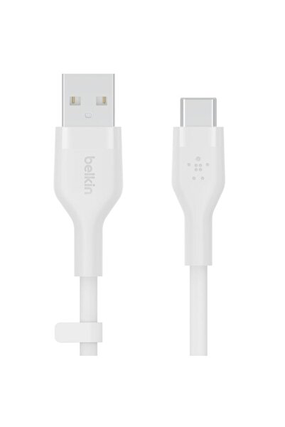 Belkin Καλώδιο φόρτισης σιλικόνης Boost Charge Flex USB-A σε USB-C, 2M, λευκό
