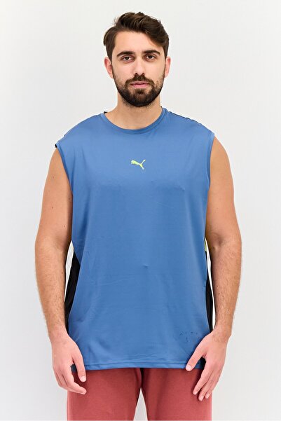 Puma Men Sportswear Fit Sleeveless Running Tank, Slate Blue
