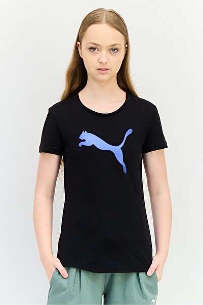 Puma Women Regular Fit Short Sleeve Training T-shirt, Black