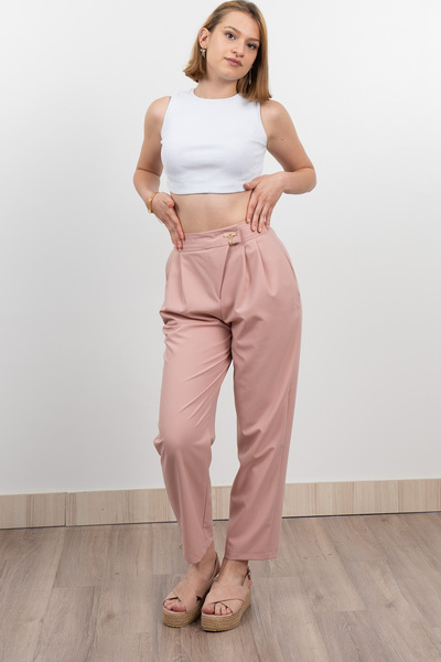 MissVina Παντελόνι από ύφασμα ελαστικό στη μέση 30228