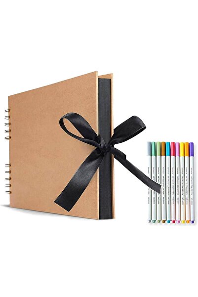 O Ozone ألبوم صور أو أوزون بصفحات سوداء، مقاس 12 × 9، غلاف أسود (40 ورقة، 80 ...