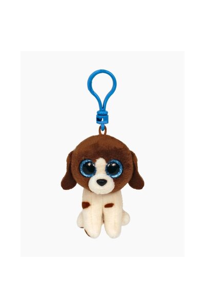 TY Plus Keychain 8.5cm Boos Muddles Brown and White Dog