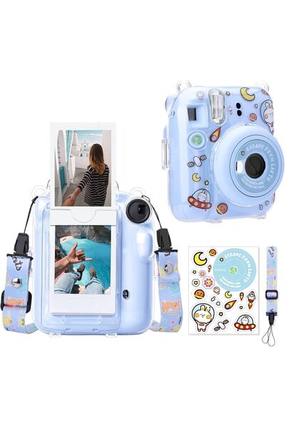 O Ozone جراب شفاف لكاميرا فوجي فيلم ميني 12 الفورية، غطاء صلب من البولي كربون...