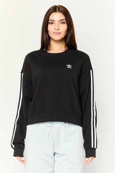 adidas Women Sportswear Fit Long Sleeve Adicolor Outdoor Sweatshirt,Black