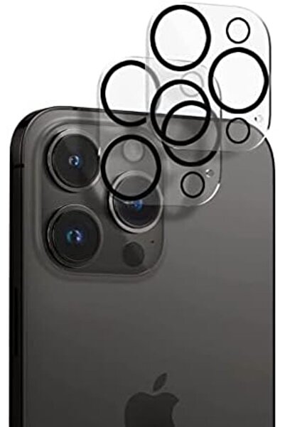 O Ozone واقي عدسة آيفون 14 برو ماكس | زجاج مقسّى | عبوة من قطعتين | شفاف