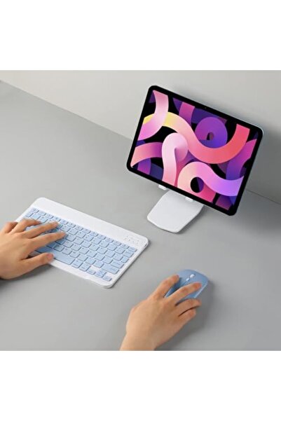 O Ozone مجموعة لوحة مفاتيح وماوس بلوتوث فائقة النحافة، لوحة مفاتيح وماوس لاسلكية محمولة قابلة لإعادة الشحن