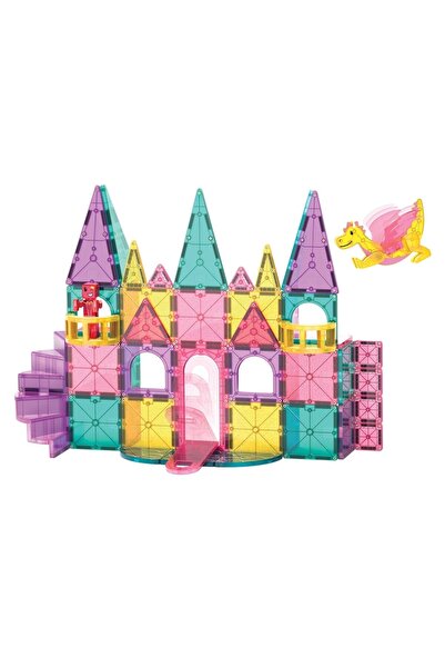 Magna Tiles Set Constructie Magna-Tiles Model Castle Deluxe 48 piese Multicolor