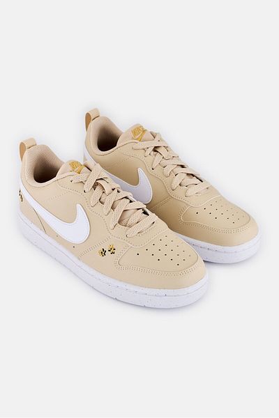 Nike Kids Girl Court Borough Recraft Se Lace Up Outdoor Shoes, Beige
